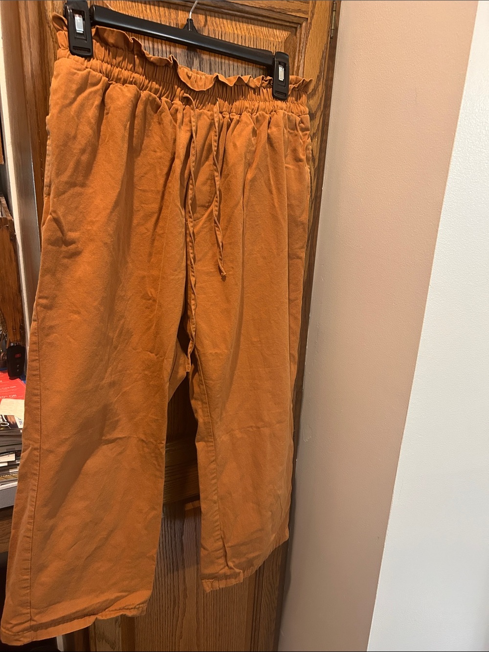 Pink Lily Rust Orange Capri Pants